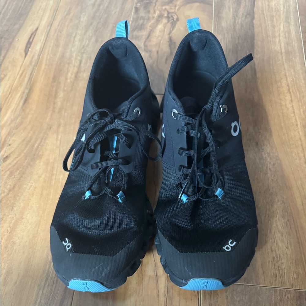 ON CLOUD X 3 Shift Running Mesh Sneakers Black Blue Women’s Size 8 FLAW